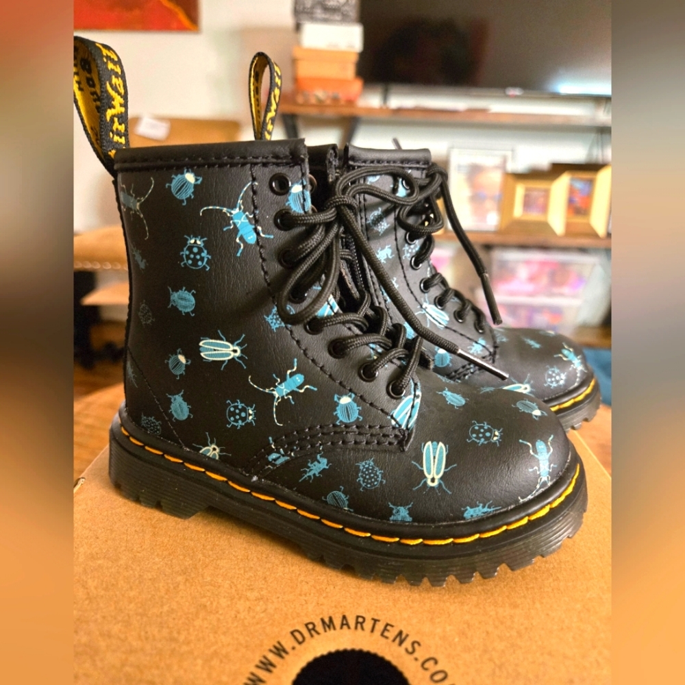 Dr. Martens Black and Blue Women's Boots